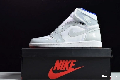 1 WHITE RETRO - BLUE JORDAN HIGH RACER ZOOM 0726